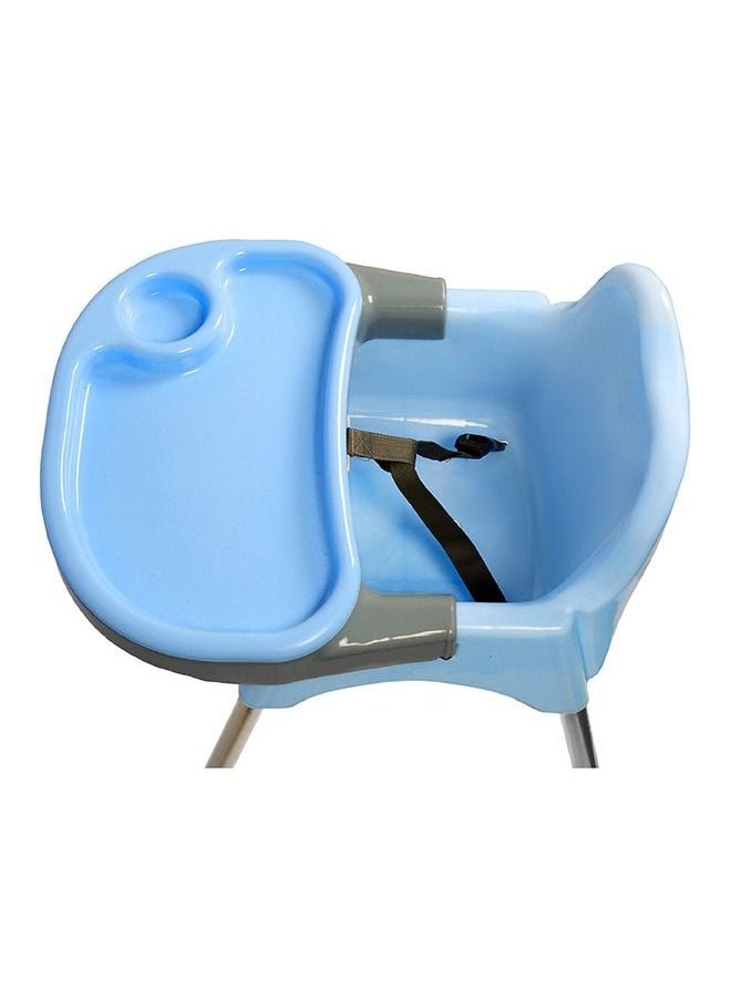 ESQUBE Spotty Baby Feeding High Chair And Kids Dining High Chair with Foot Rest And Tray Blue Color  - Image 2