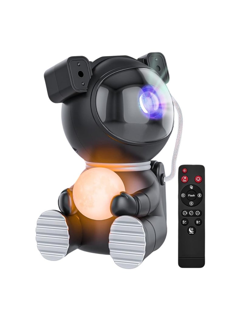 Astronaut Galaxy Projector, Durable Nebula Night Light, Portable LED Space Galaxy Lamp, Star Projector With Timer And Remote For Kids, Adults, Room Decor, (1pc, Black)  - Image 1