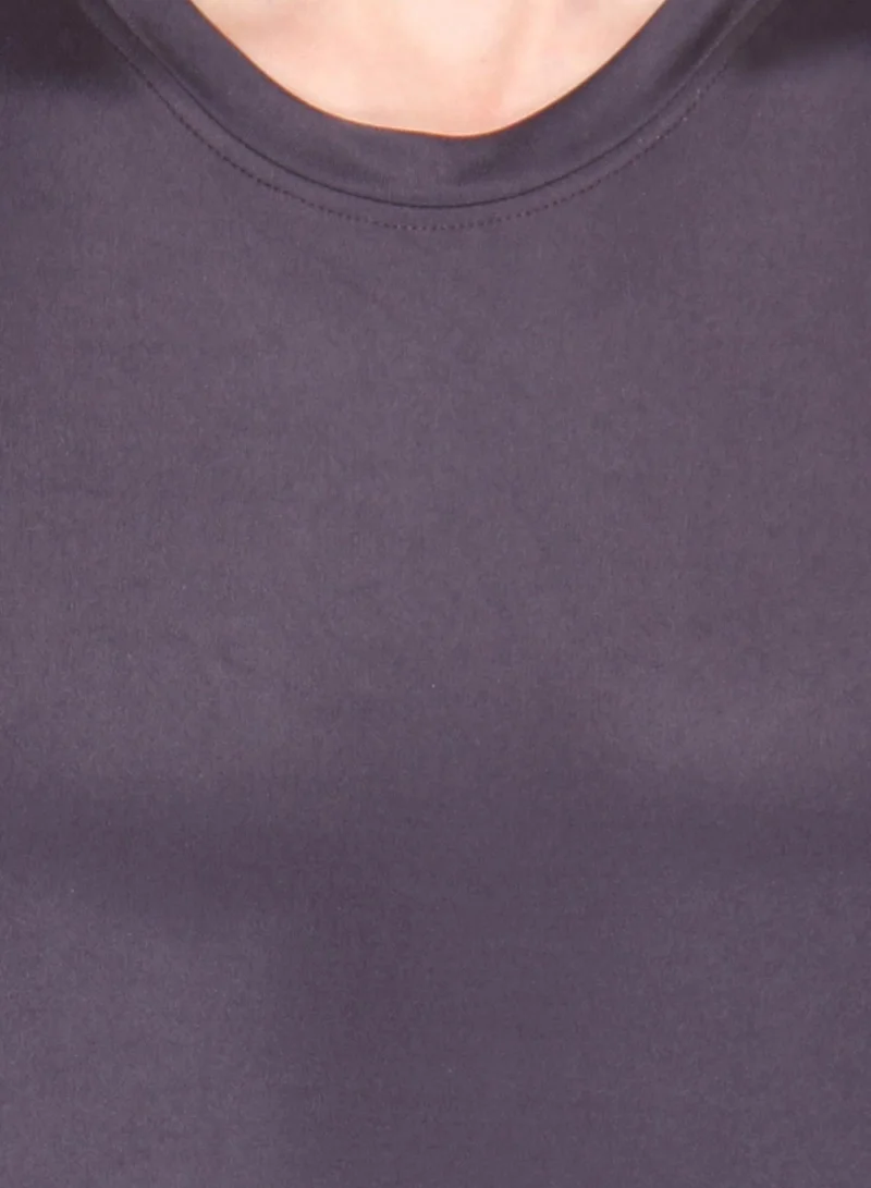 Campus Sutra Men's Steel Blue Side-Block Activewear Muscle T-Shirt