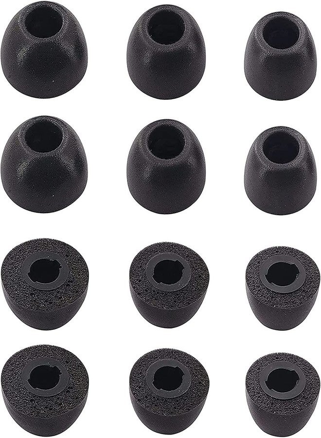 ALXCD Foam Eartips Compatible with Bose QuietComfort Earbuds II 2022 New, 6 Pairs S M L Sizes Soft Memory Foam Ear Tips, Compatible with Bose QuietComfort Earbuds ii 2022, Black sml - Image 2