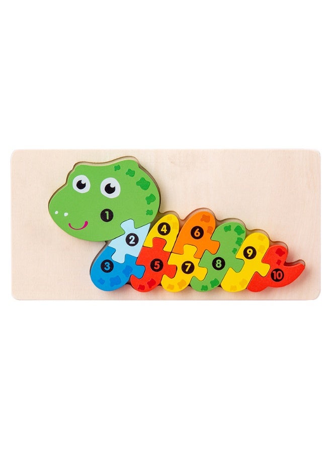 ألغاز خشبية ثلاثية الأبعاد للأطفال - أشكال حيوانات وسيارات وألعاب تعليمية ممتعة - Image 1