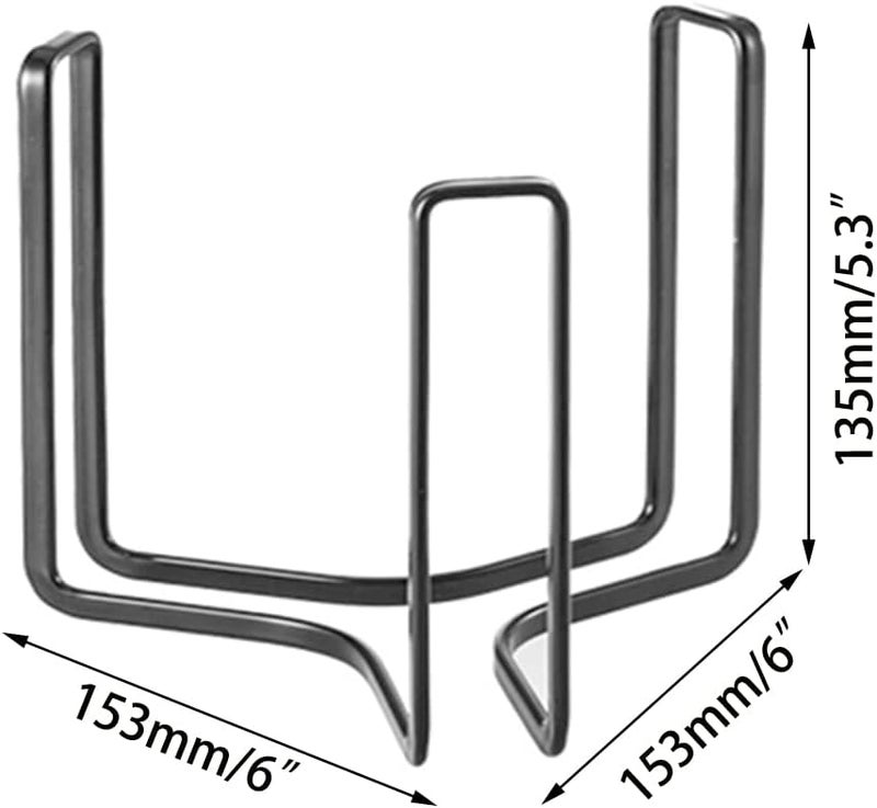 MINGFANITY 2PCS Dinnerware Bowl Plate Holder Bowl Holders Organizer Fit for 65 Inches Diameters Bowl Metal Bowl Storage Dying Display Rack for Kitchen Drawer Countertop Cabinet Shelf CupboardBlack - Image 2