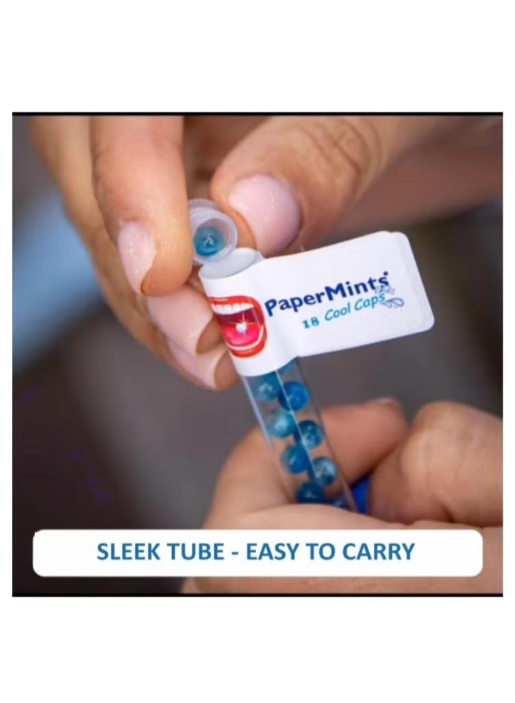 PaperMints CoolCaps Mint Pearls Capsules Pack of 5 x 18 Caps - Image 4
