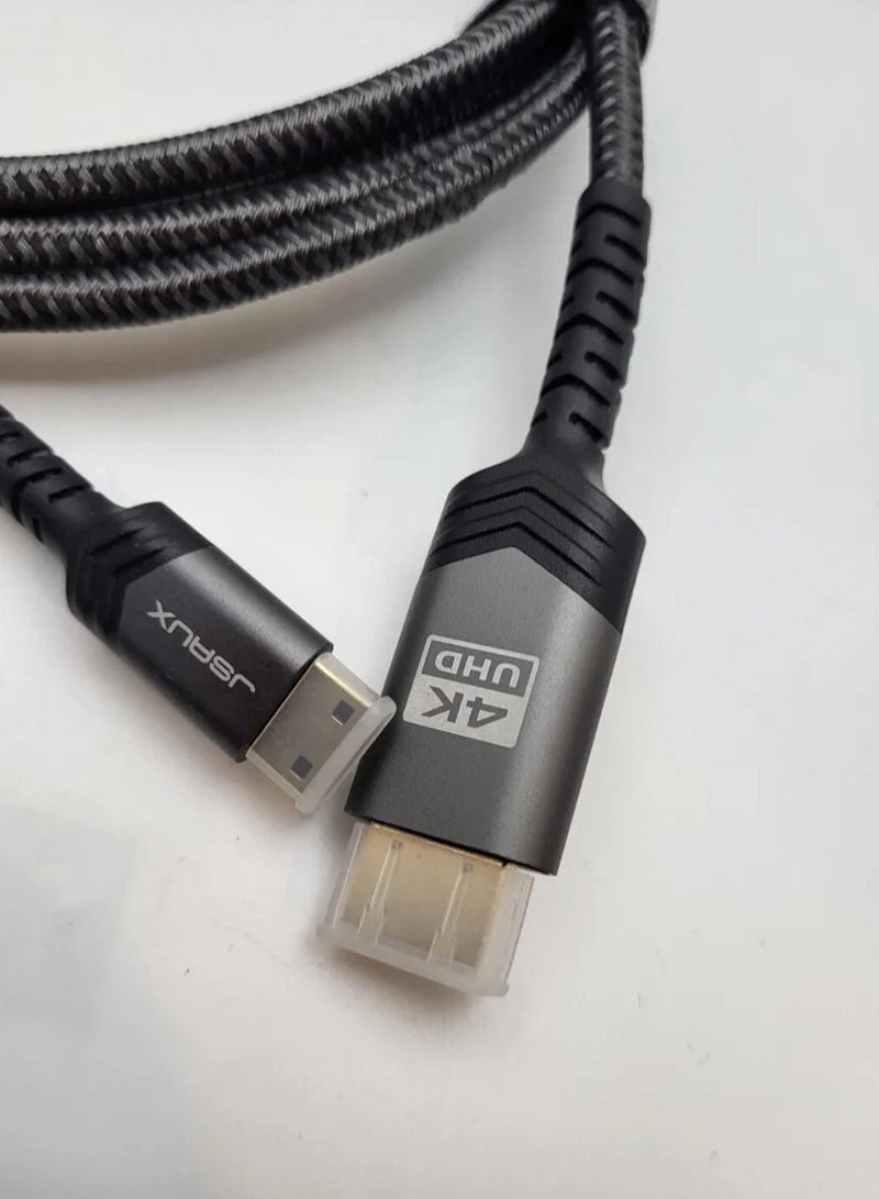 جيسوس كابل  Flex - Mini HDMI إلى HDMI عالي السرعة 4K 60 هرتز HDMI 2.0 أمبير نايلون متين مضفر موديل CV0026 - رمادي1.8متر - Image 5
