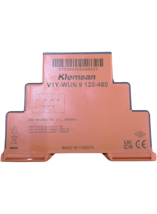 KLEMSAN مرحلة حماية الدائرة المثبتة على سكة دين لمراقبة جهد التيار المتردد ومراقبة فقدان الجهد - Image 5