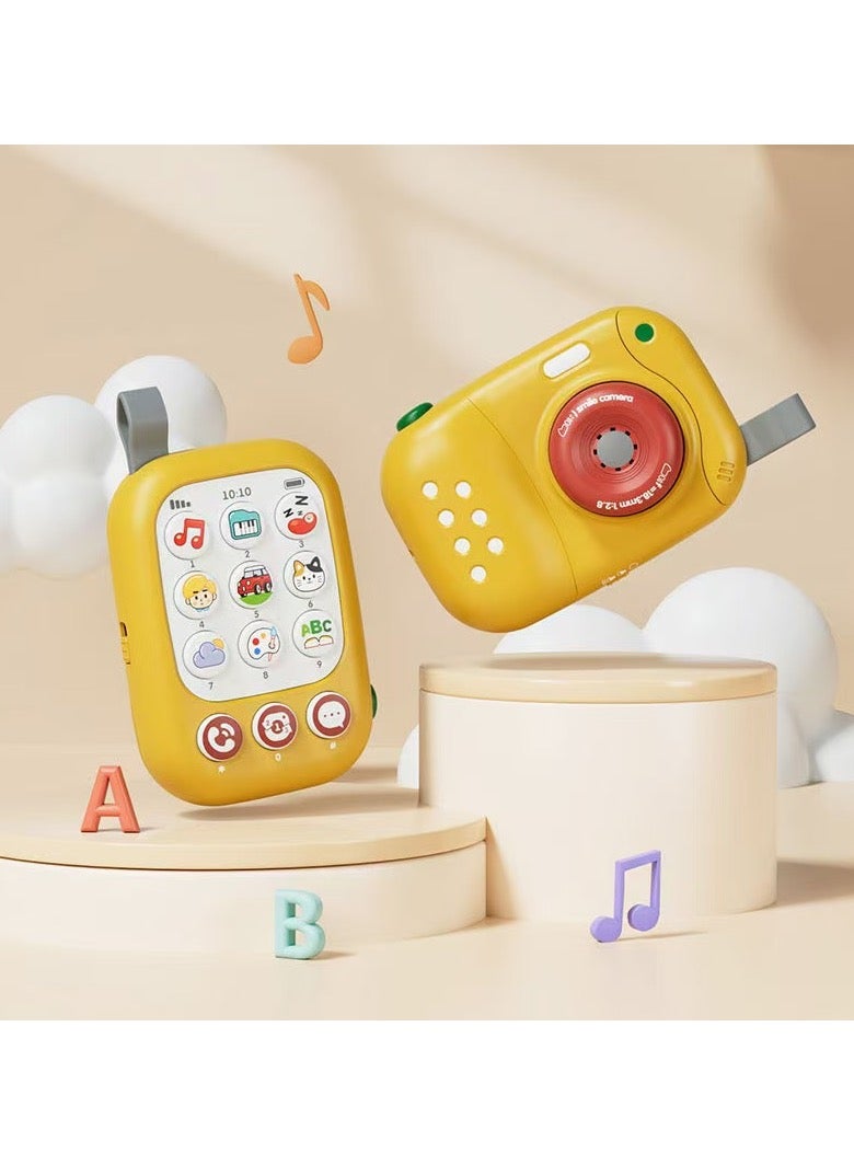 Baby Musical Toy Phone and Car Keys Teether Set, Sensory Toys，Pretend Phone & Keychain ，10 Months +  - Image 3