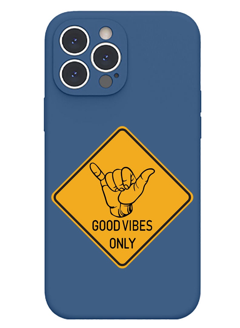 Theodor Protective Slim Fit Case Liquid Silicone Cover with Full Body Protection Anti-Scratch Shockproof Case For iPhone 13 Pro Blue  - Good views copy - Image 1