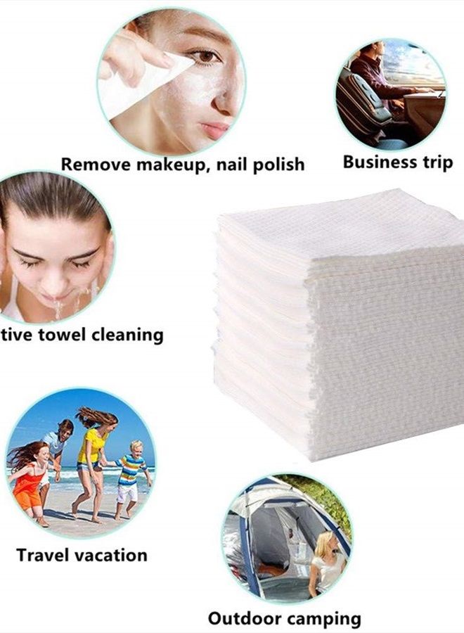 XICHEN 2 box of 80 pcs Disposable Towel for Washing Face Cotton Pads Cosmetic Cotton Can be wet and dry - Image 4