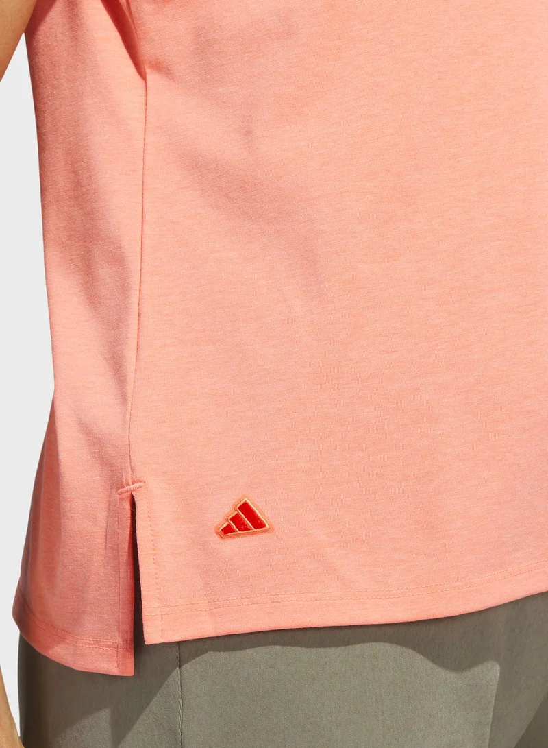 Adidas Go-To Heathered Polo