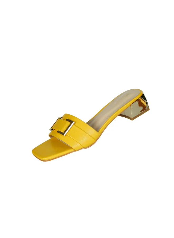 ZAYNA 221-58 زينة كعب متوسط نسائي سهل الارتداء أصفر 18F4088-8