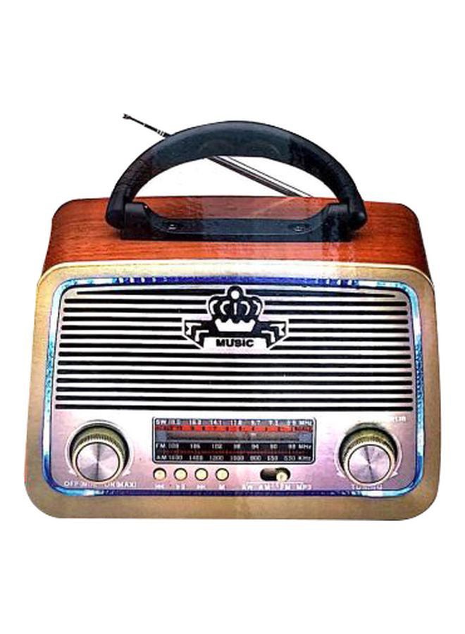 Bluetooth Radio Speaker Brown/Black/Silver - Image 1