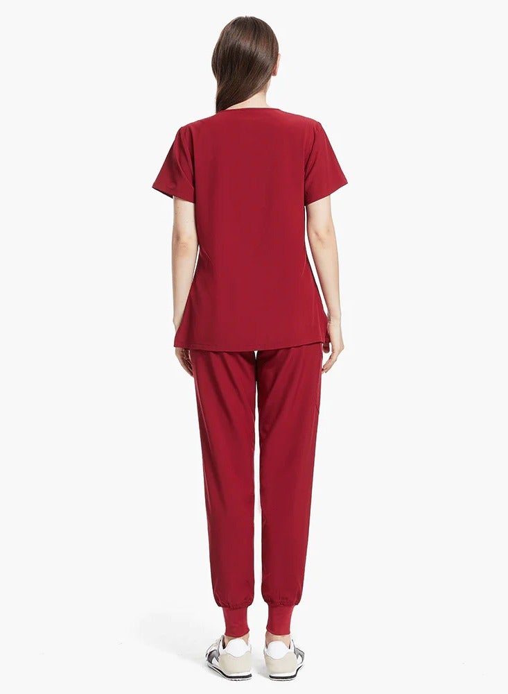 بدلة UW Scrub للزي الطبي الشجاع/النسائي 309ts - كستنائي  - Image 3