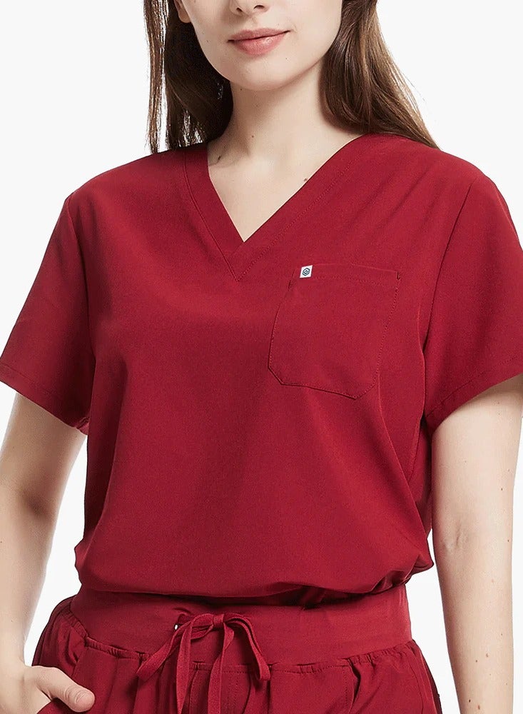 بدلة UW Scrub للزي الطبي الشجاع/النسائي 309ts - كستنائي  - Image 2