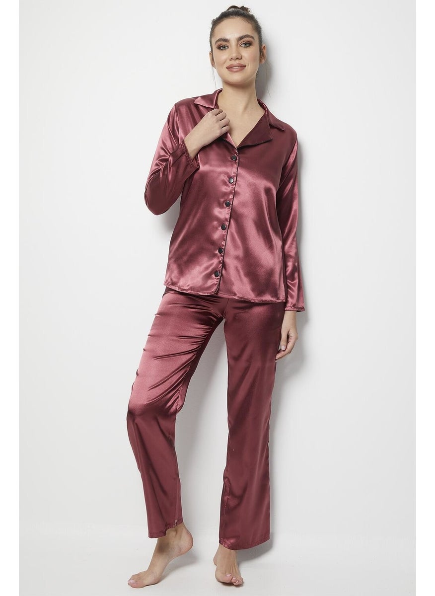 Long Sleeve Women's Pajama Set Satin - pzsku/Z5E2F9F0A447564B69351Z/45/_/1726654303/44533b6a-55f2-4612-a798-416ef4f5b8cd