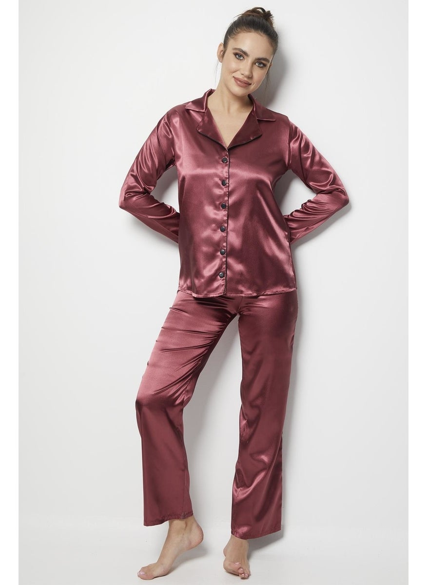 Long Sleeve Women's Pajama Set Satin - pzsku/Z5E2F9F0A447564B69351Z/45/_/1730952593/07acf6f8-fb43-479f-a2bd-810c0420d9d6