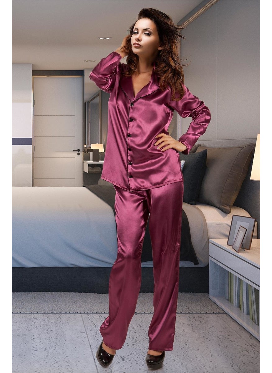 Long Sleeve Women's Pajama Set Satin - pzsku/Z5E2F9F0A447564B69351Z/45/_/1730952594/204a677b-b4d6-4005-905e-38016f86e657