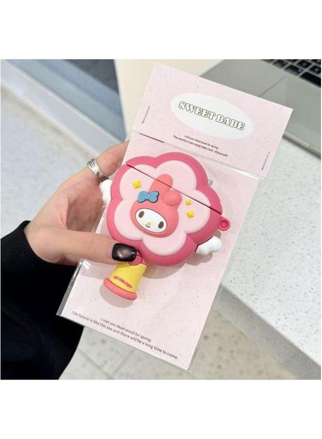 Koi Fish Headset Protective Cover For AirPodsPro2 4 Generation Apple 3 Cartoon Cute Soft Shell Trendy-Color:Magic Wand Melody With Hook-Applicable Models:Airpods 4th - Image 1