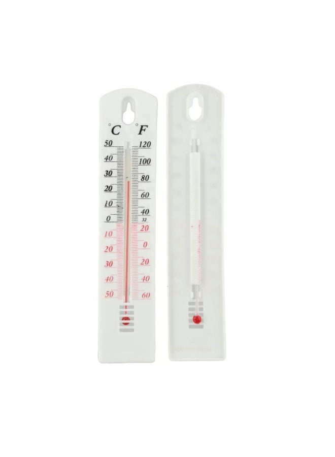SOLDOUT Outdoor Indoor Thermometer Easy to Read Thermometers Temperature Gauge Wall Thermometer (White) - Image 1
