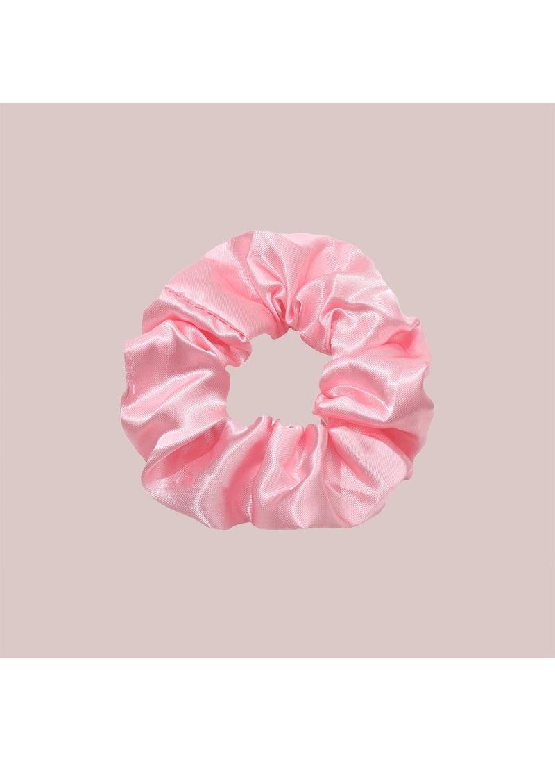 Generic Satin Scrunchie Hair Tie Simple Solid Color Lotus root powder-satin 19 