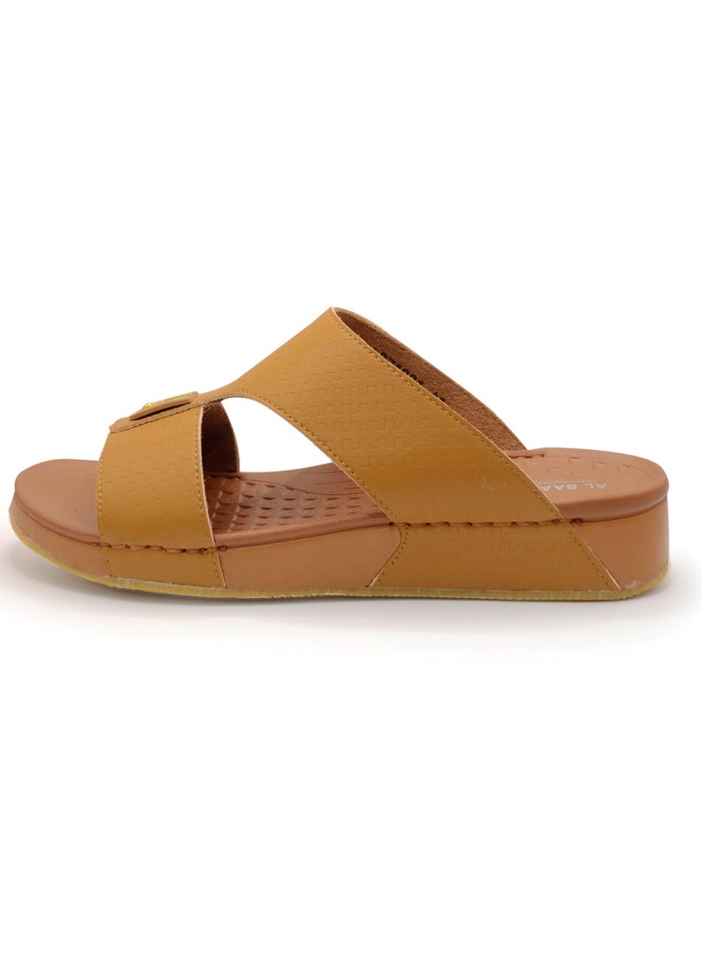 AL BAAZ Al Baaz Tan Arabic Sandals for Men - Traditional Leather Men Sandals  - Image 2
