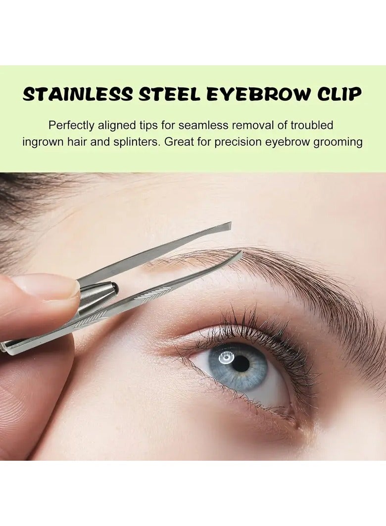 يوكانبي ملقط LED احترافي 1 قطعة - فولاذ مقاوم للصدأ عالي الدقة، تصميم مريح لتطبيق مكياج مثالي، مثالي لتنسيق الحواجب وإزالة الشعر - Image 5