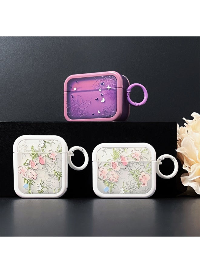 Loquat Applicable To AirPods Pro2 Earphone Cover Two-in-one Cartoon Soft Case For Apple1/2/3 Generation Wireless Bluetooth Cross-border-Color:Two-in-one Soft Shell-White Warrior-Model:AirPods Pro2 (protect - Image 3