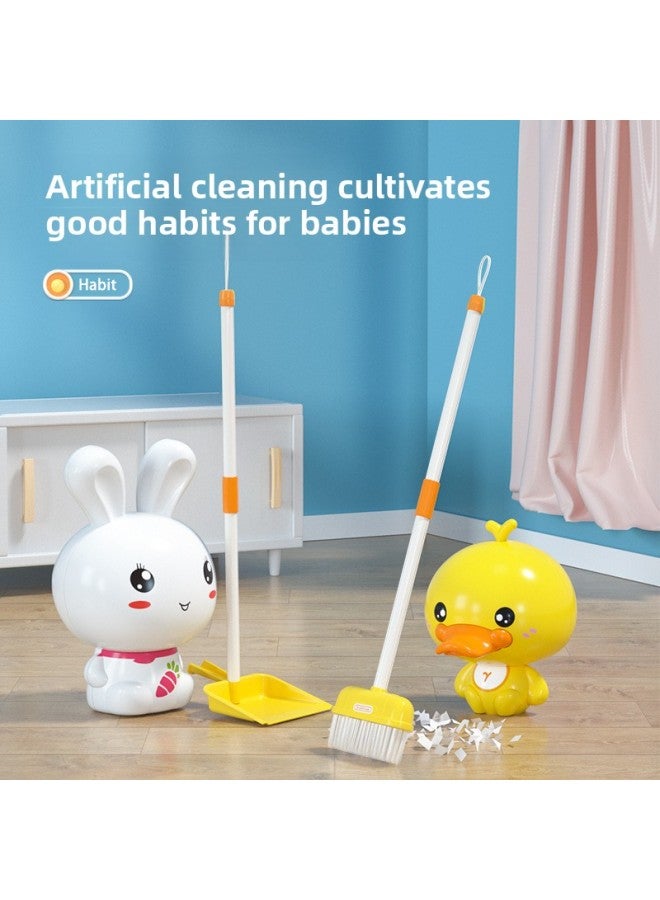Children's Simulation Cleaning Cleaning Tools Suit Boys And Girls Sanitary Sweeping Mini Mop Play House Toys Wholesale-Color:13 Sets Of Duckbill Cleaning Tools +20 Cards Including Cart (yellow) 1.92kg - Image 3
