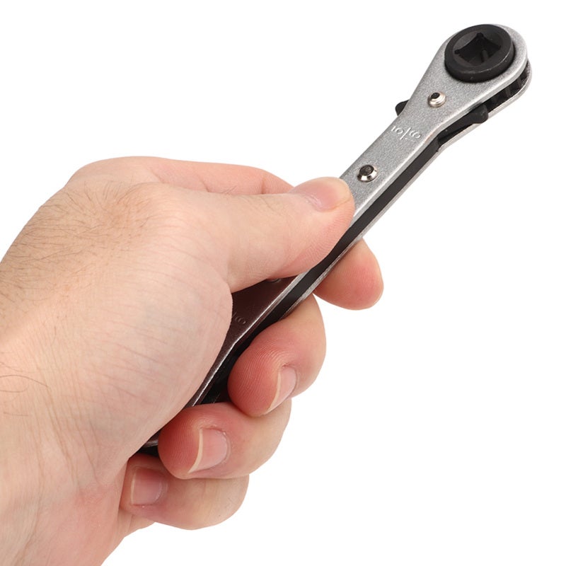 Reversible Ratchet: Polished Chrome Vanadium Steel - Quick Flip Double-Ended Design, Compact Lightweight Build for Engine Repair, Tight Workspaces & On-the-Go Use - Image 4