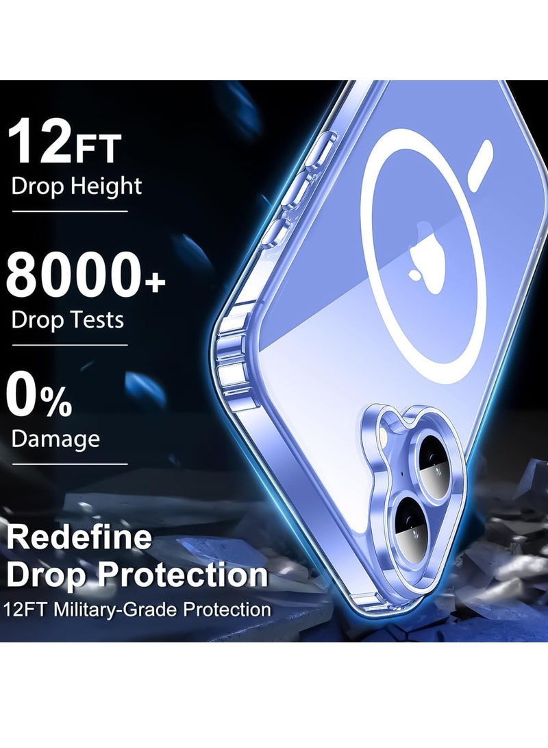 إلترازون iPhone 16 Plus Case (6.7”) - Clear with Screen Protector & Camera Lens Protector, Slim MagSafe-Compatible Silicone TPU Bumper & Hard PC Cover - Image 5