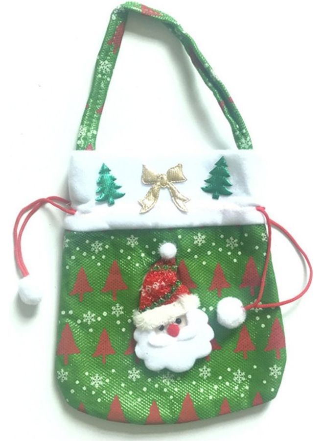 NIBEMINENT Santa Claus Candy Bag Green/White/Red