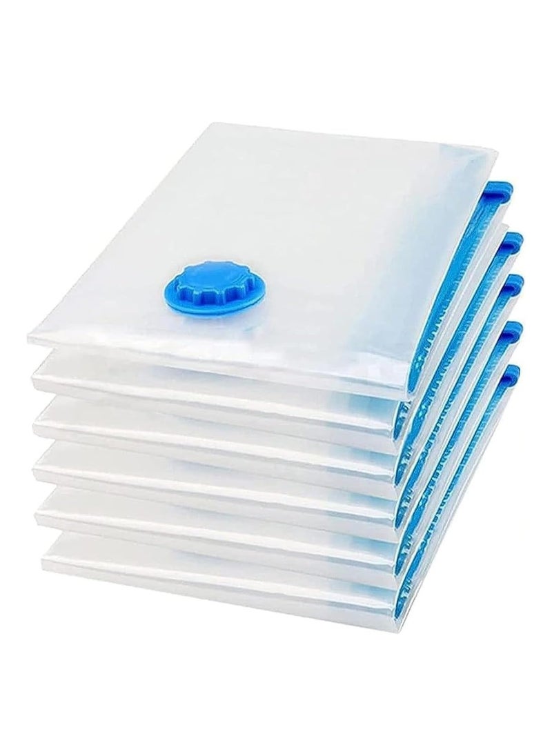 Home Vacuum Storage Bags 70 x 100cm, 6 Pack Space Saver Bags, Reusable Compression Bags Space Saver, Vacuum Bag for Packing,Clothes, Bedding, Travel  - Image 1