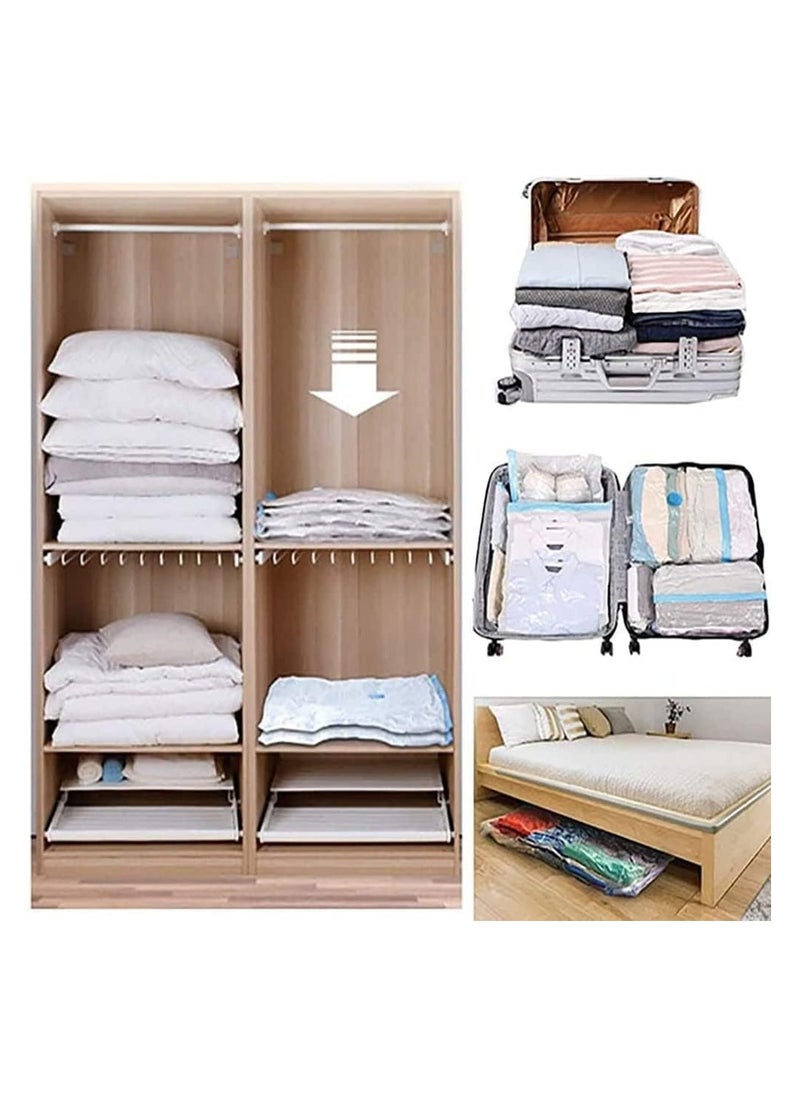 Home Vacuum Storage Bags 70 x 100cm, 6 Pack Space Saver Bags, Reusable Compression Bags Space Saver, Vacuum Bag for Packing,Clothes, Bedding, Travel  - Image 3
