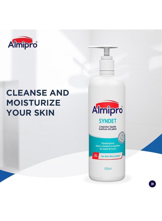 Almipro Syndet Skin Cleanser | Soapfree Moisturizing Body Wash With Aloe Vera & Oatmeal For Dry Delicate Sensitive Skin | Dermatologist Recommended | Bottle 16.9 Fl. Oz. - Image 3