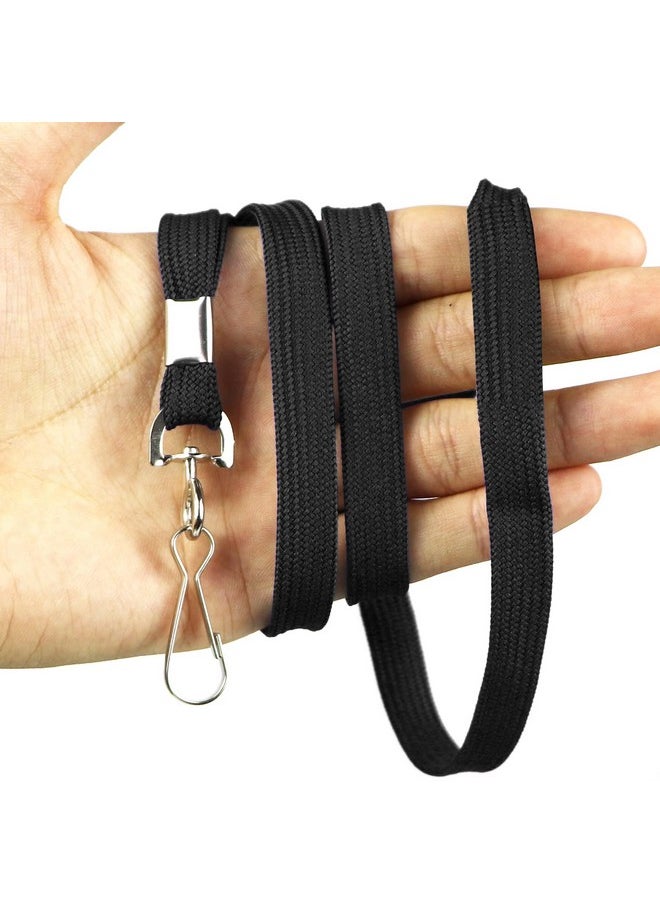Bird Fiy Bird Fiy Black Lanyard 100 Pack Bulk Badge Lanyards for ID Badges Neck Cruise Lanyard Name Tag Lanyard ID Holder  - Image 5
