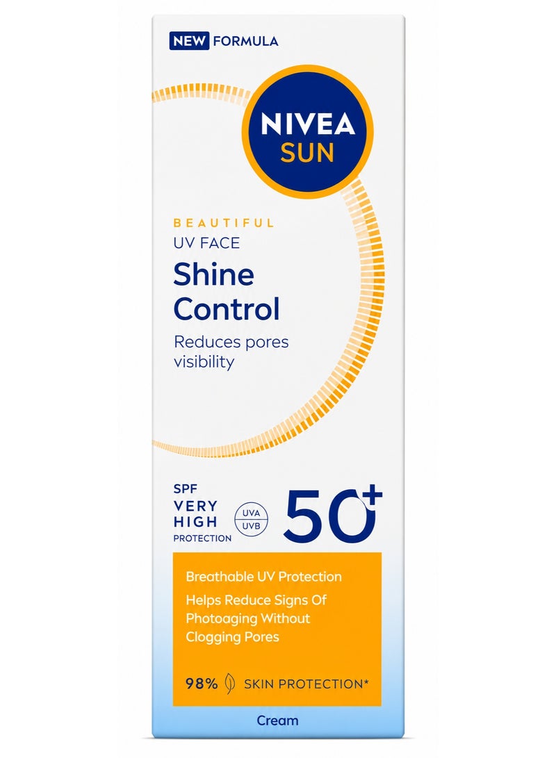 Sun UV Face Shine Control Sunscreen Cream SPF 50+ – Reduces Pores & Controls Shine 50ml