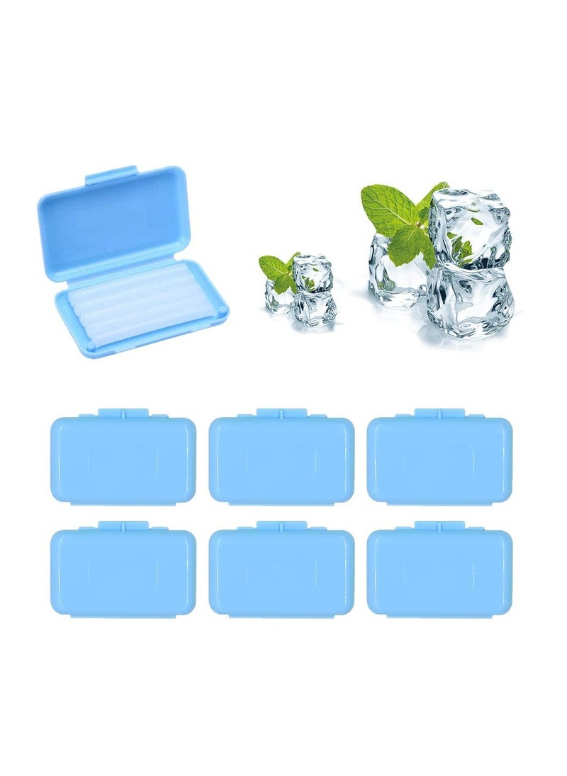 KASTWAVE Orthodontic Wax for Braces, 6 Boxes Dental Wax Brace Wearer Wax for Braces Protection(Blue Mint Flavor)  - Image 1