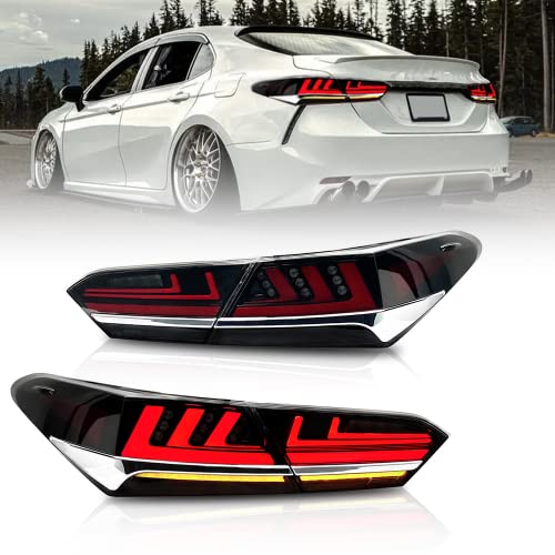 T T-ABC New Taillights Compatible with 2018-2026 Toyota Camry Tail Light SE LE TRD XSE XLE Nightshade Hybrid Rear Lights Assembly 8th 9th Gen Accessories Custom Back Replacement (T3 18-24 LX Style) - Image 1