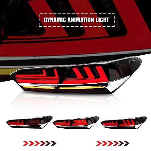 T T-ABC New Taillights Compatible with 2018-2026 Toyota Camry Tail Light SE LE TRD XSE XLE Nightshade Hybrid Rear Lights Assembly 8th 9th Gen Accessories Custom Back Replacement (T3 18-24 LX Style) - Image 4