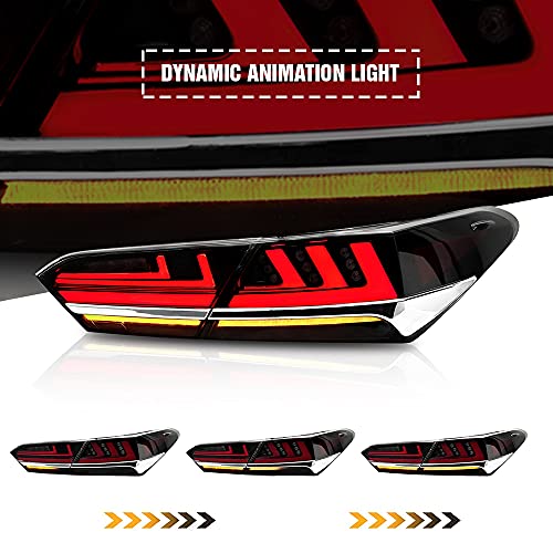 T T-ABC New Taillights Compatible with 2018-2026 Toyota Camry Tail Light SE LE TRD XSE XLE Nightshade Hybrid Rear Lights Assembly 8th 9th Gen Accessories Custom Back Replacement (T3 18-24 LX Style) - Image 5