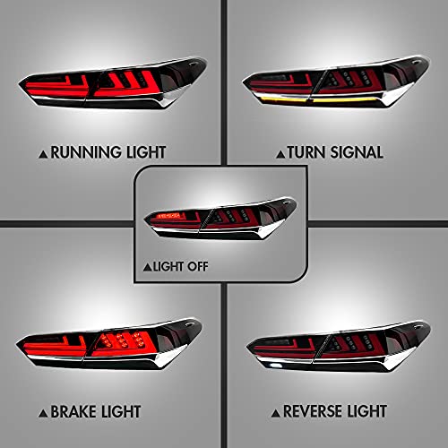 T T-ABC New Taillights Compatible with 2018-2026 Toyota Camry Tail Light SE LE TRD XSE XLE Nightshade Hybrid Rear Lights Assembly 8th 9th Gen Accessories Custom Back Replacement (T3 18-24 LX Style) - Image 3