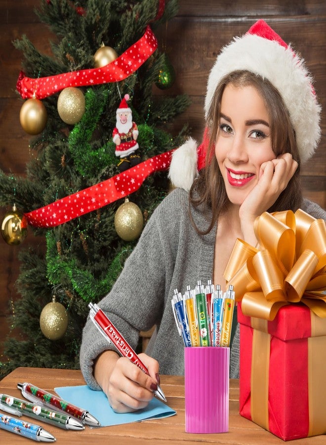 Engrowtic مجموعة أقلام إنجروتيك لعيد الميلاد، 36 قلمًا، أقلام حبر جاف قابلة للسحب برسومات كرتونية، حبر أسود، أقلام للكتابة، أقلام للعطلات، أقلام سانتا، رجل الثلج، شجرة عيد الميلاد، لوازم مدرسية، للاستخدام المكتبي والمنزلي، هدية للحفلات، ديكور عيد الميلاد - Image 5