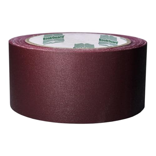 BookGuard 2 inch Premium Bookbinding Repair Cloth Tape, 15 Yard Roll Burgundy - Image 1