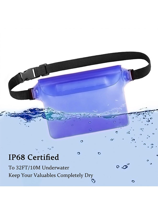 2 Pcs Universal Waterproof Dry Bag with Adjustable Waist Strap, Screen Touch Sensitive Phone Pouch, Protective Holder for Valuables, Perfect for Swimming, Kayaking, Boating, Fishing, Beach, Diving and Outdoor Water Sports - Image 3