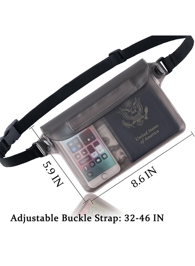 2 Pcs Universal Waterproof Dry Bag with Adjustable Waist Strap, Screen Touch Sensitive Phone Pouch, Protective Holder for Valuables, Perfect for Swimming, Kayaking, Boating, Fishing, Beach, Diving and Outdoor Water Sports - Image 2