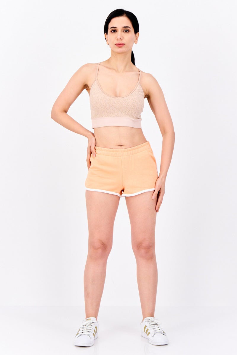 Lefties Women Solid Basic Shorts, Coral - Image 4