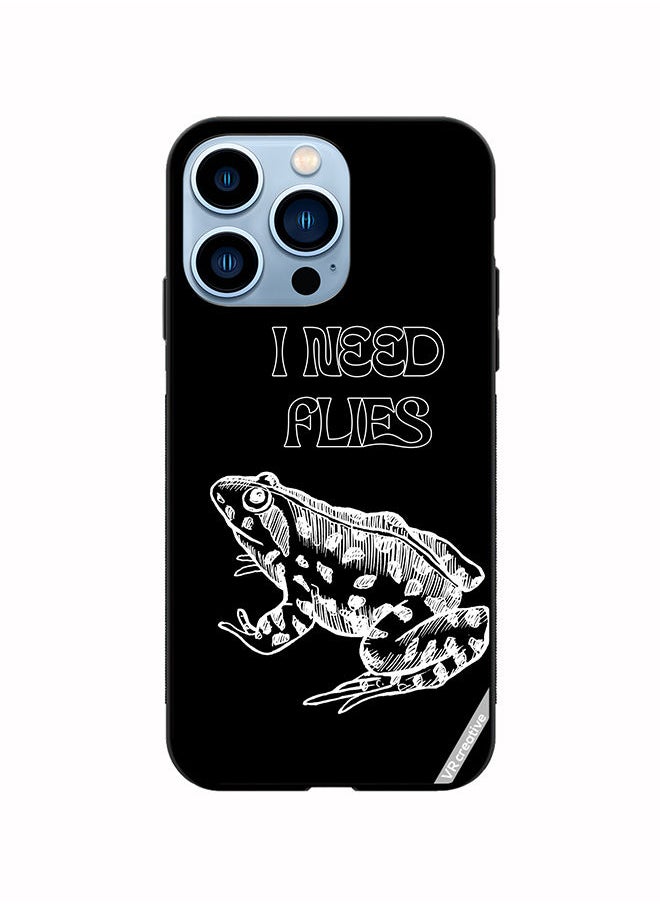 VR CREATIVE - Protective Case Cover For Apple iPhone 13 Pro I Need Flies Frog Design Multicolour - Image 1
