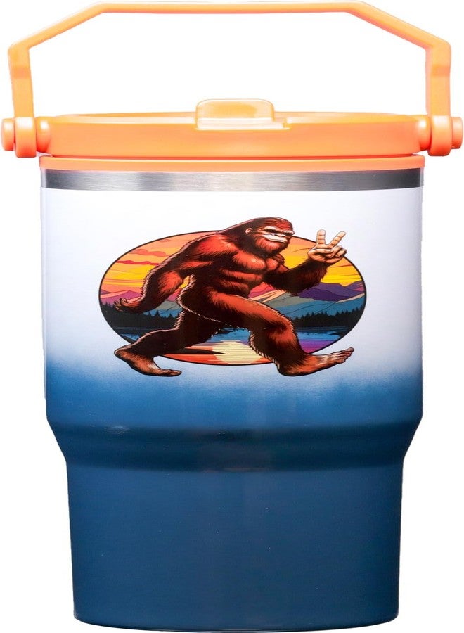 سبونتيكس زجاجة مياه سبونتيكس بيج فوت المصنوعة من الفولاذ المقاوم للصدأ سعة 30 أونصة - ارتفاع 10 بوصات، غطاء قابل للفتح باللف ومقبض حمل - جدار خارجي من الفولاذ المقاوم للصدأ وجدار داخلي من الأكريليك