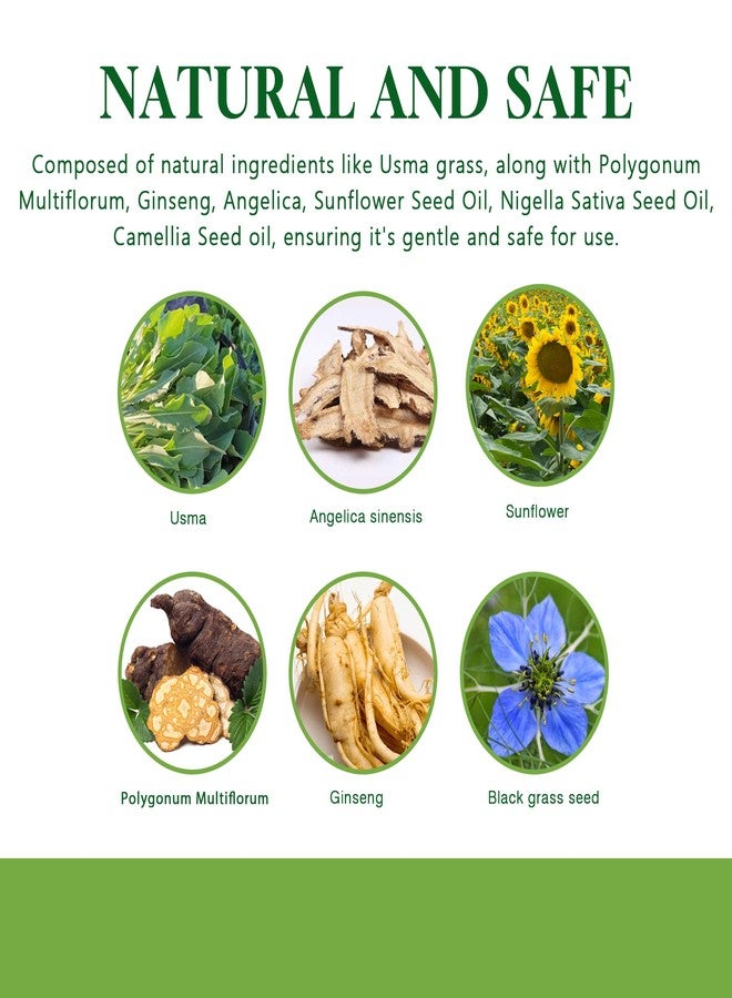 VAEYAE زيت عطري طبيعي من عشبة عثمان (Polygonum Multiflorum) من VAEYAE، لنمو الشعر، للرجال والنساء، لعلاج الشيب، وتكثيف الشعر وتغميقه، والحد من تساقط الشعر الخفيف، زيت سيروم هي شو وو - Image 4