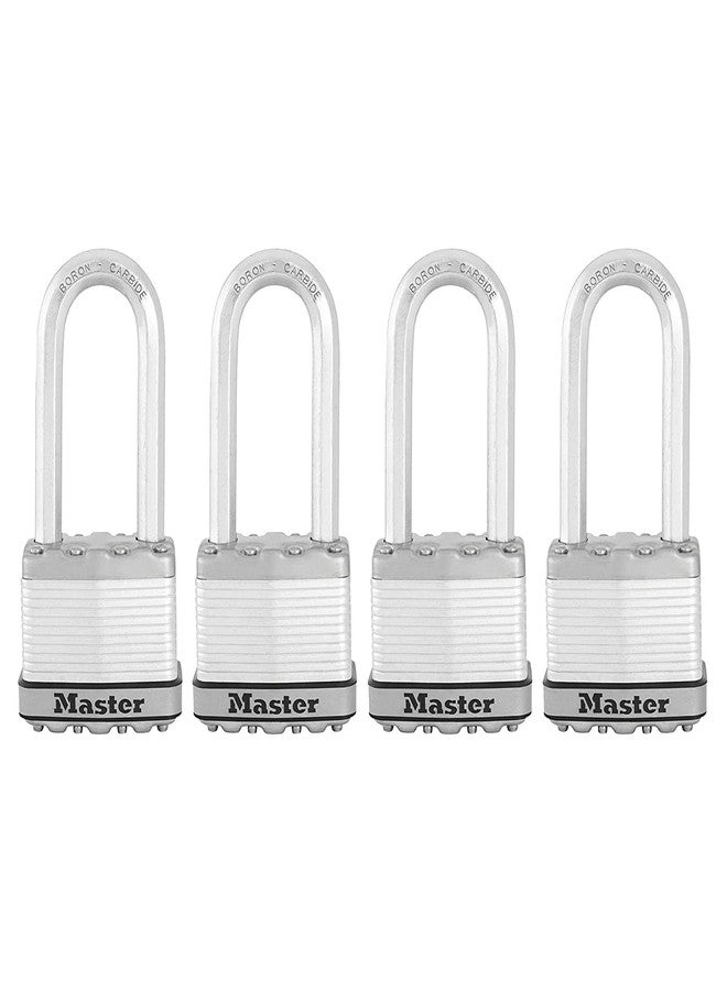 Master Lock M5XQLJ Magnum Heavy Duty Outdoor Padlock with Key, 4 Pack Keyed-Alike - Image 1