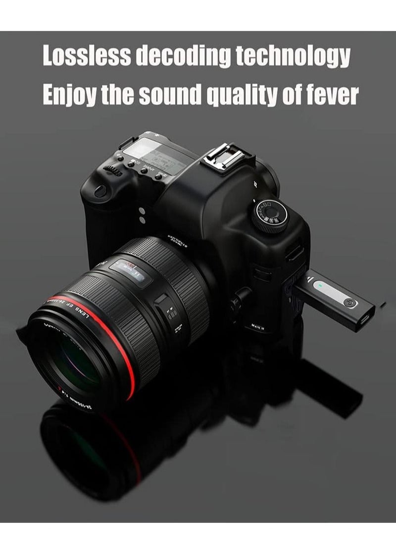 K35 Collar Microphone 2.4G Wireless Omnidirectional Lavalier Mic Plug & Play Noise Reduction Voice Recorder Mic Compatible with BT Speakers DSLR Camera